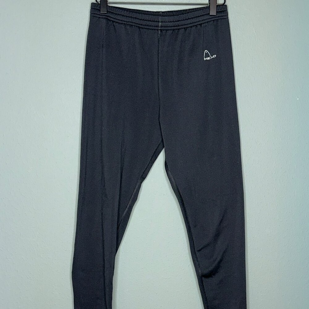 Head Men's Large Black Lined Pants Zipper Legs Pull-On